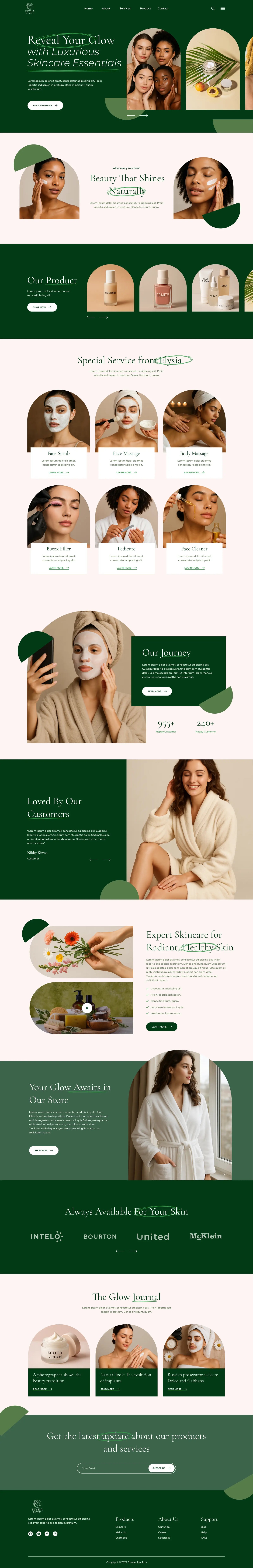 Homepage Figma Template - Elysia Beauty