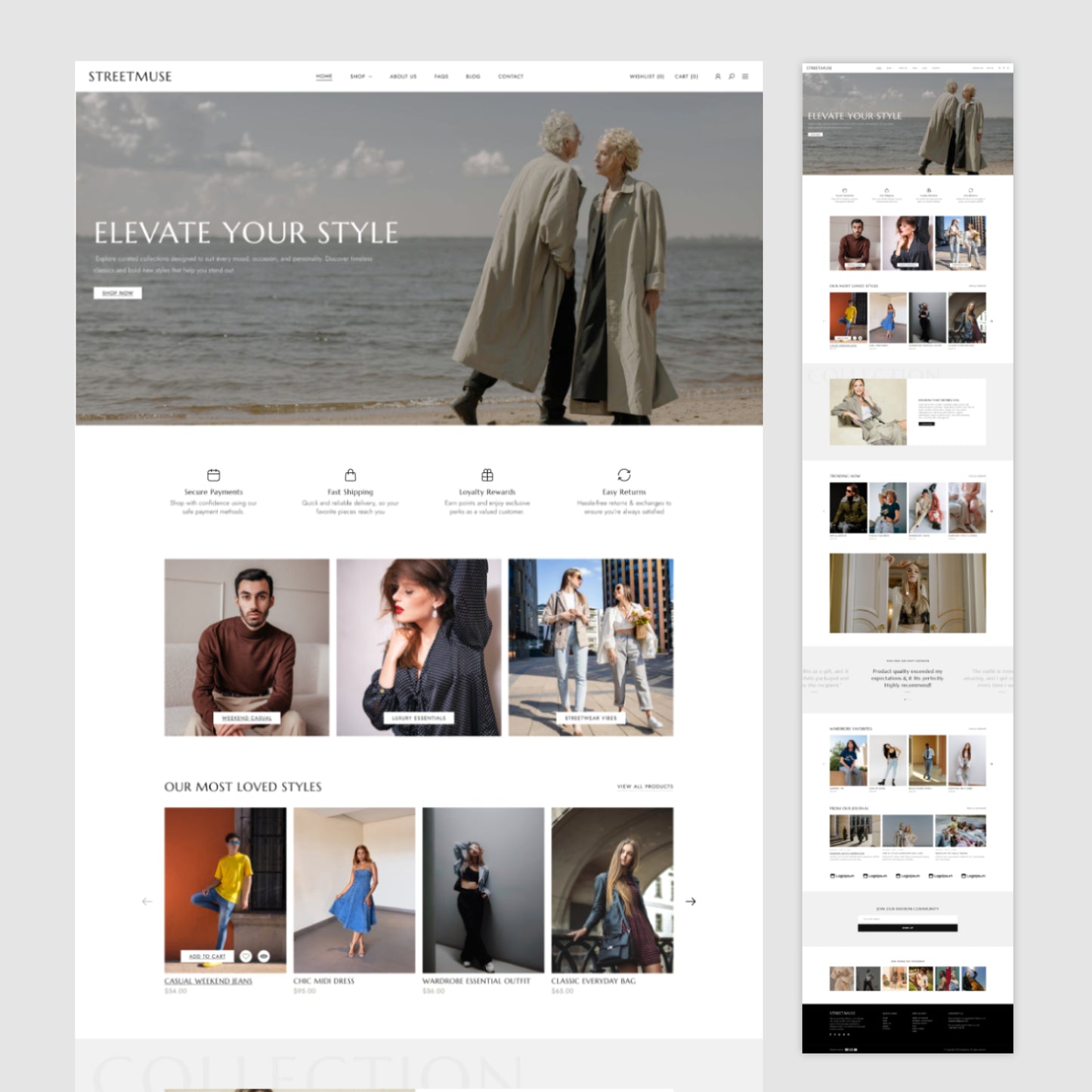 Homepage Figma Template - StreetMuse Fashion