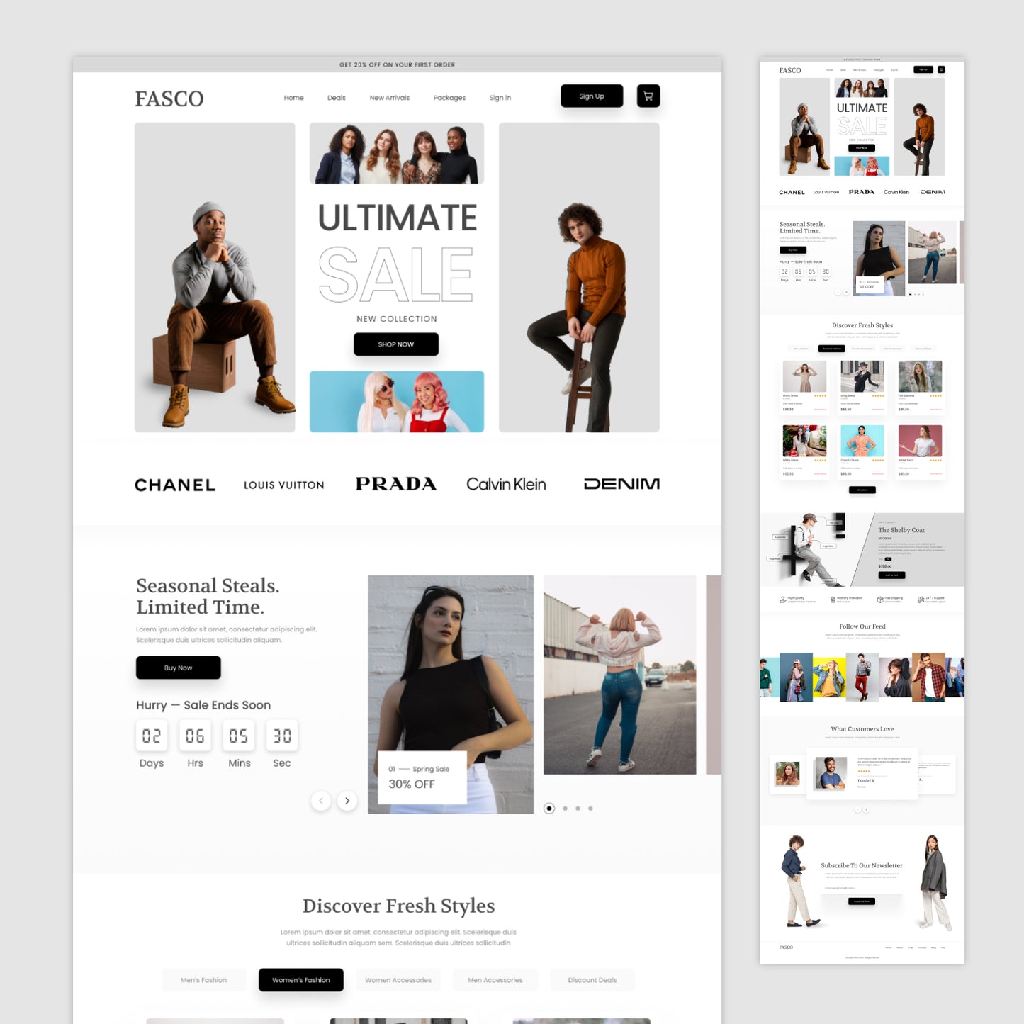 Homepage Figma Template - Fasco Fashion