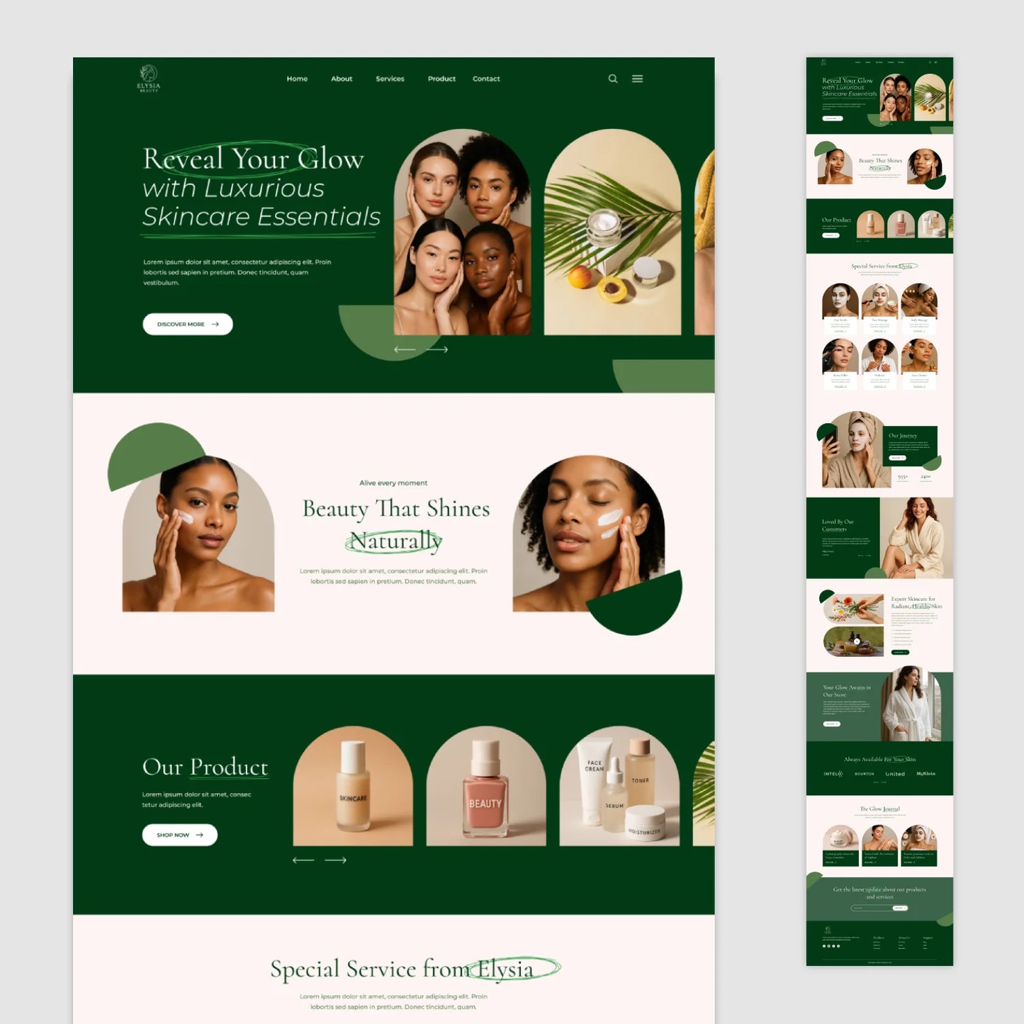 Homepage Figma Template - Elysia Beauty