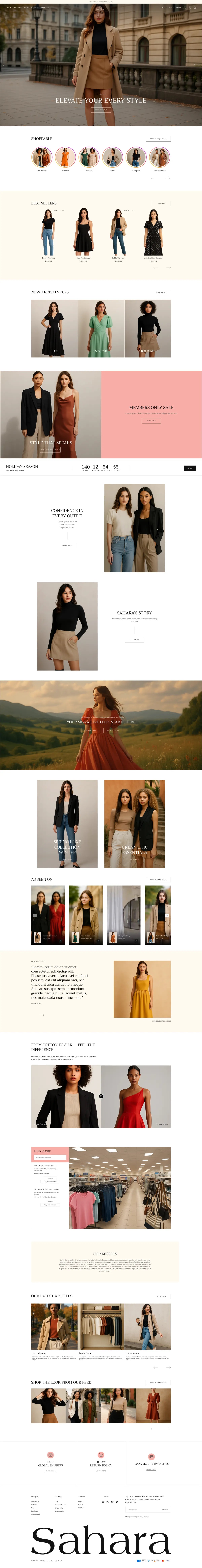 Female Fashion Shopify Homepage Figma Template