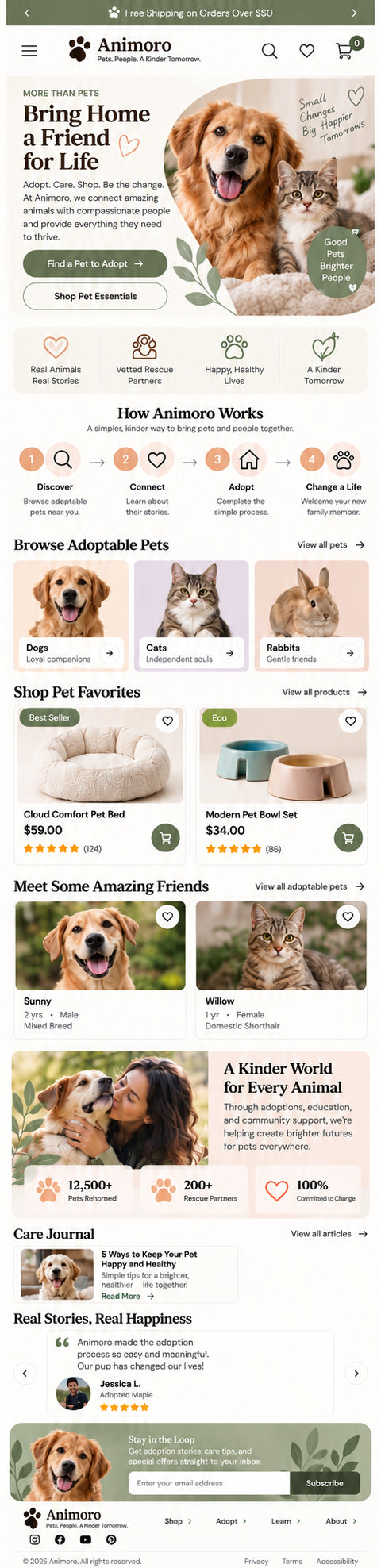 AURELLE mobile home page preview