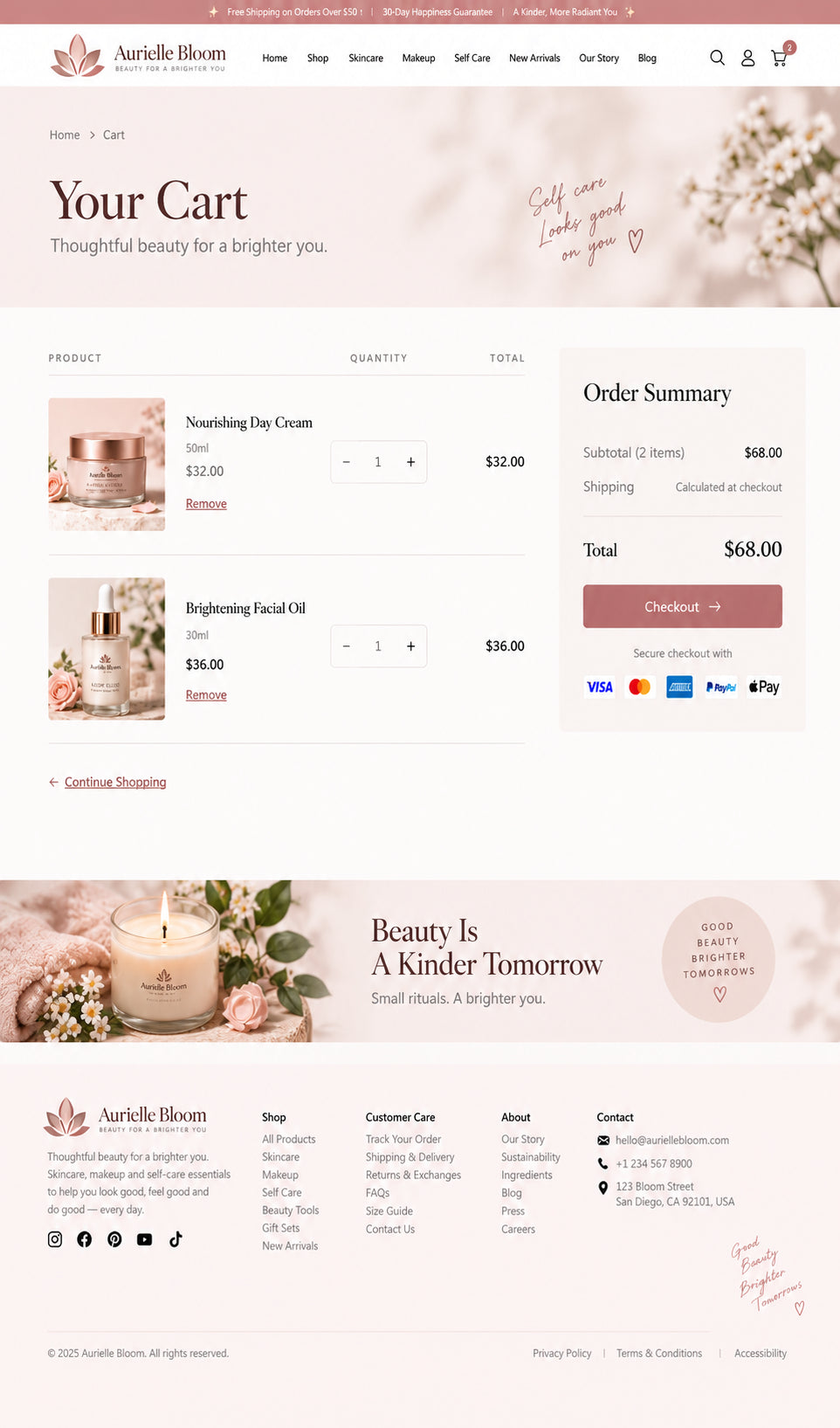 Cart preview