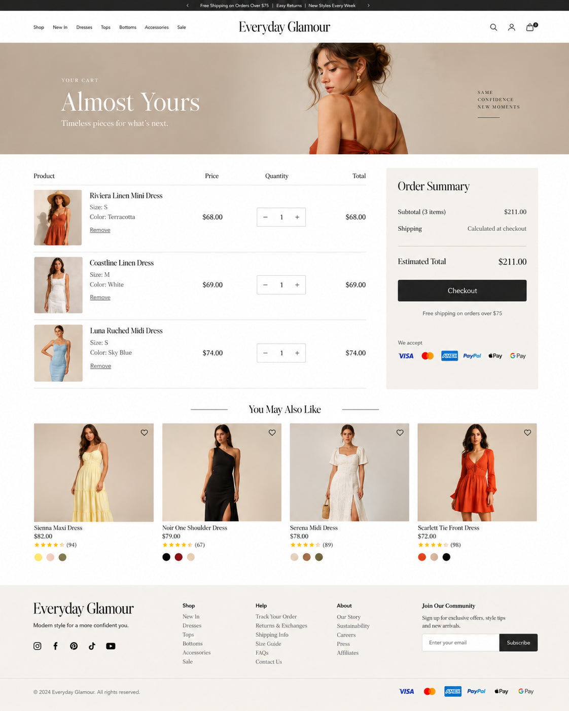 Cart preview