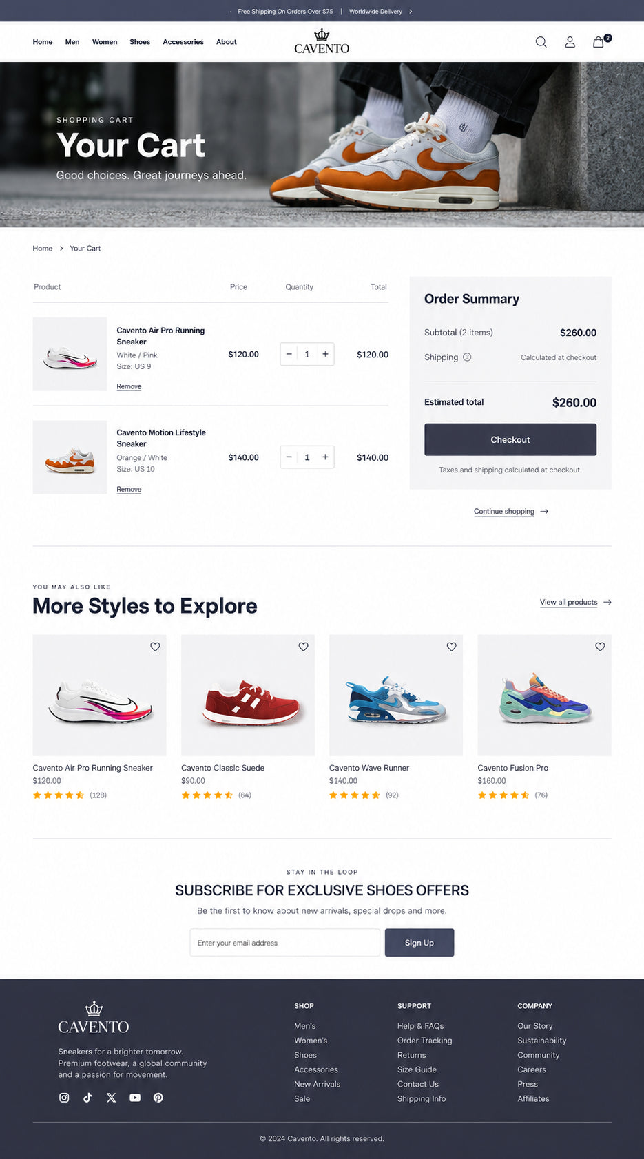 Cart preview