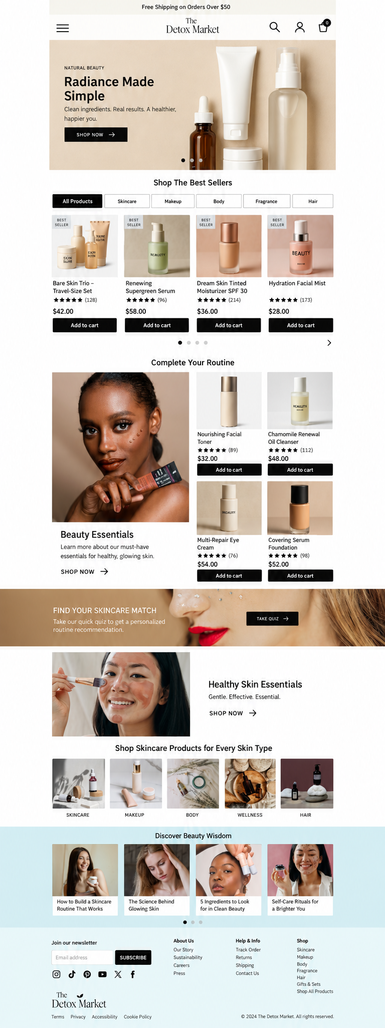 AURELLE mobile home page preview