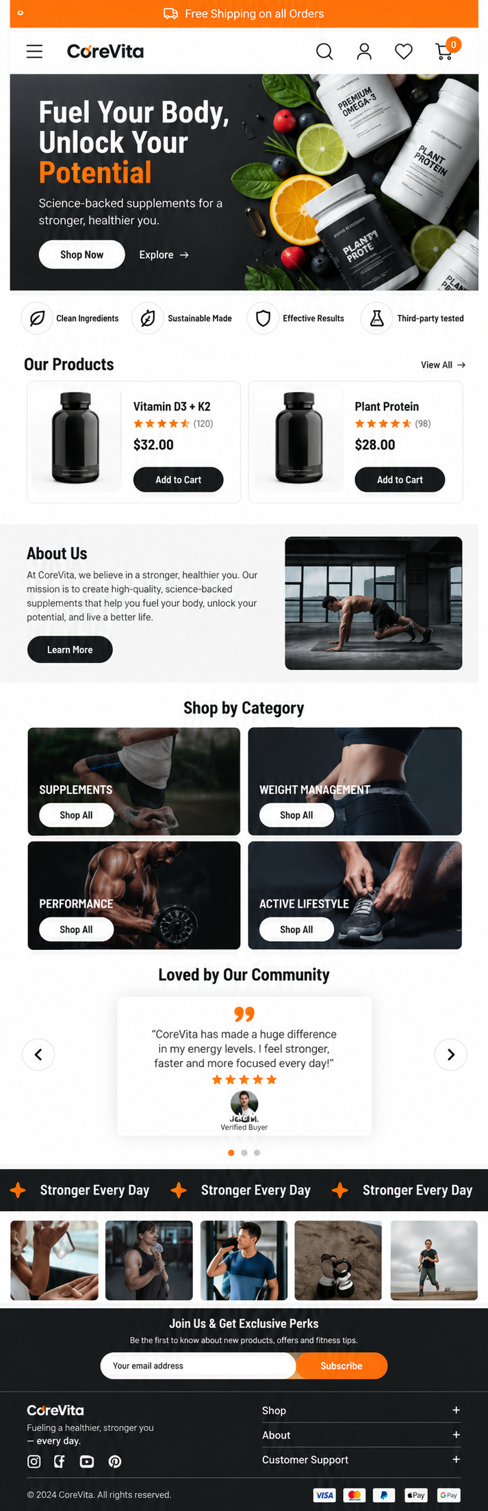 AURELLE mobile home page preview