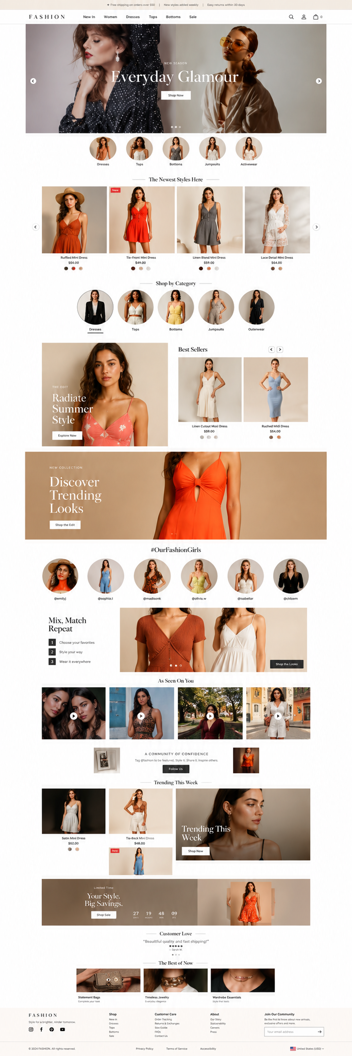 AURELLE desktop home page preview