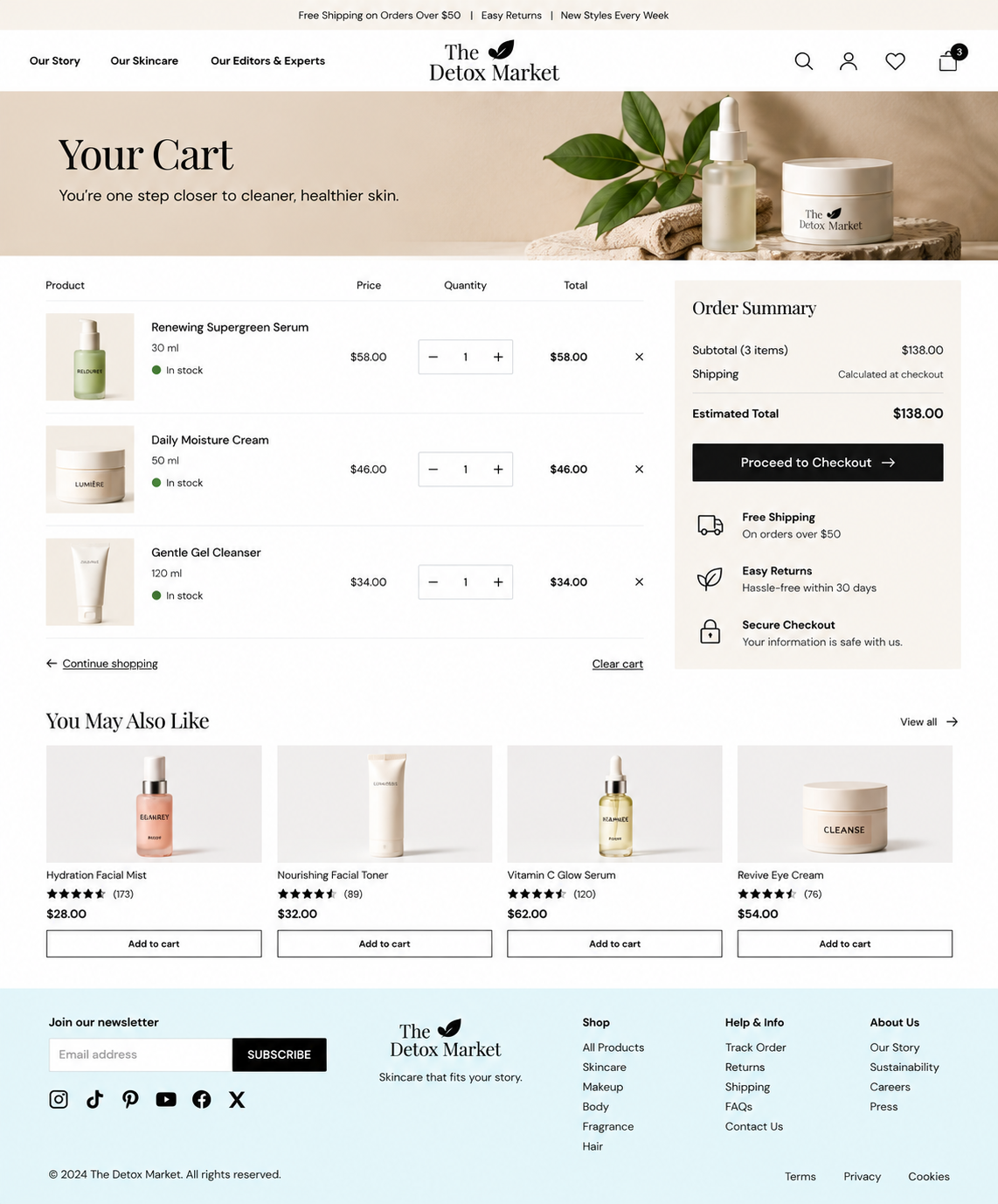 Cart preview