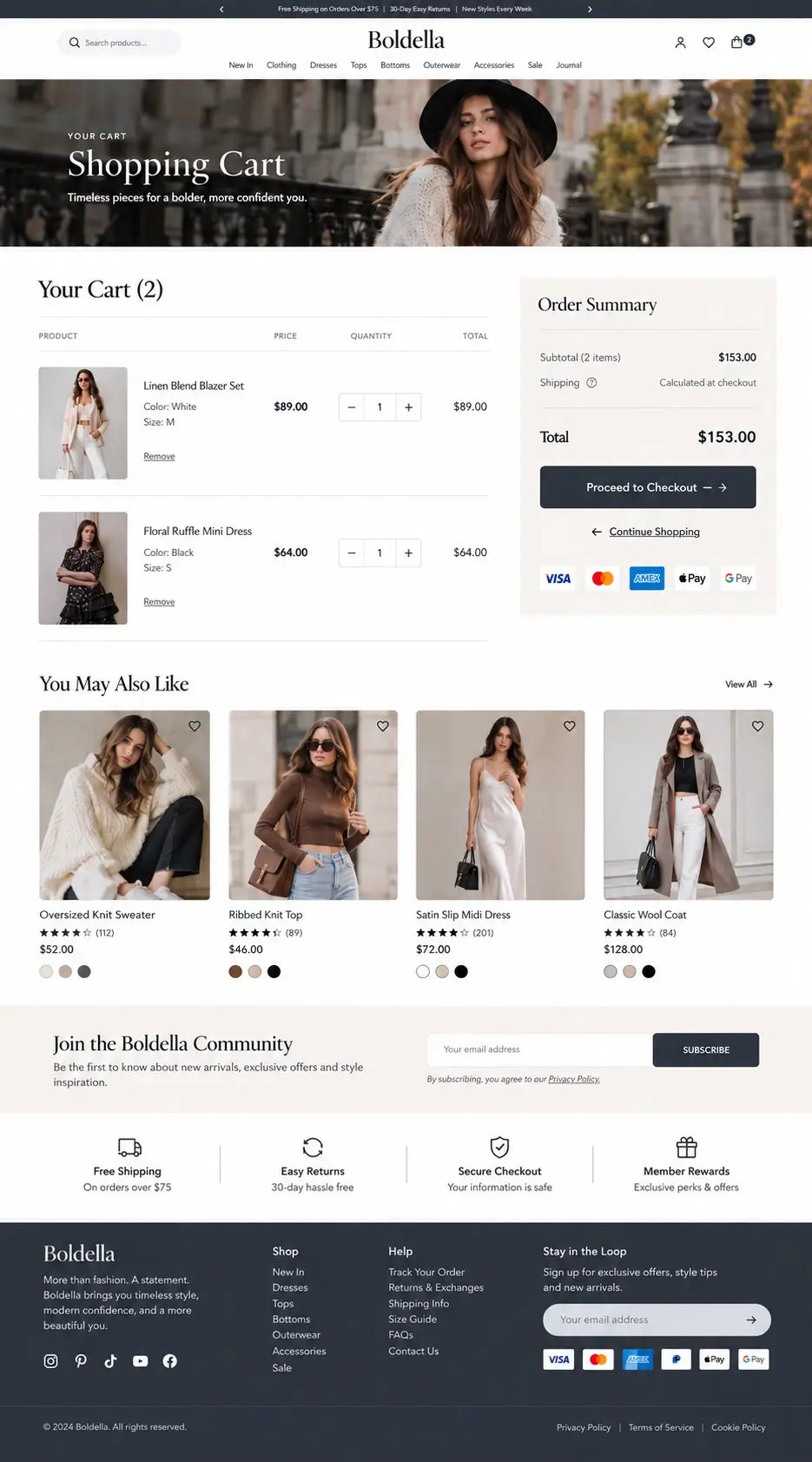 Cart preview