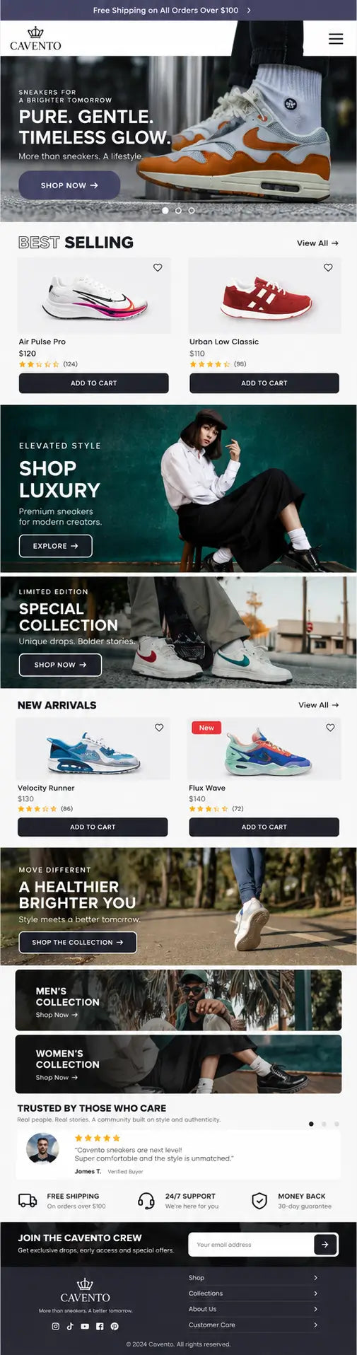 AURELLE mobile home page preview