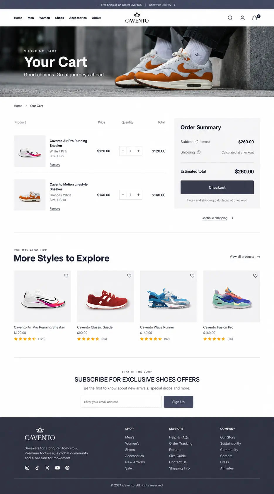 Cart preview
