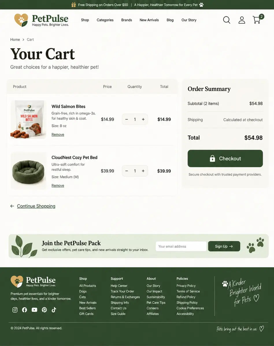 Cart preview