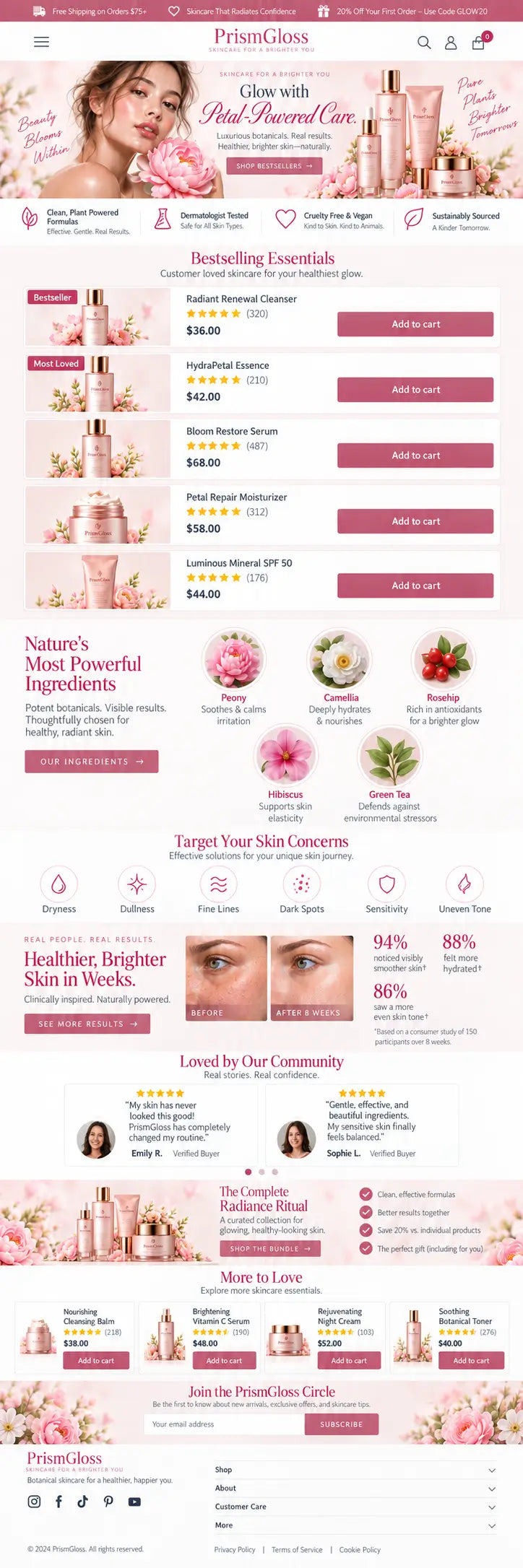 AURELLE mobile home page preview