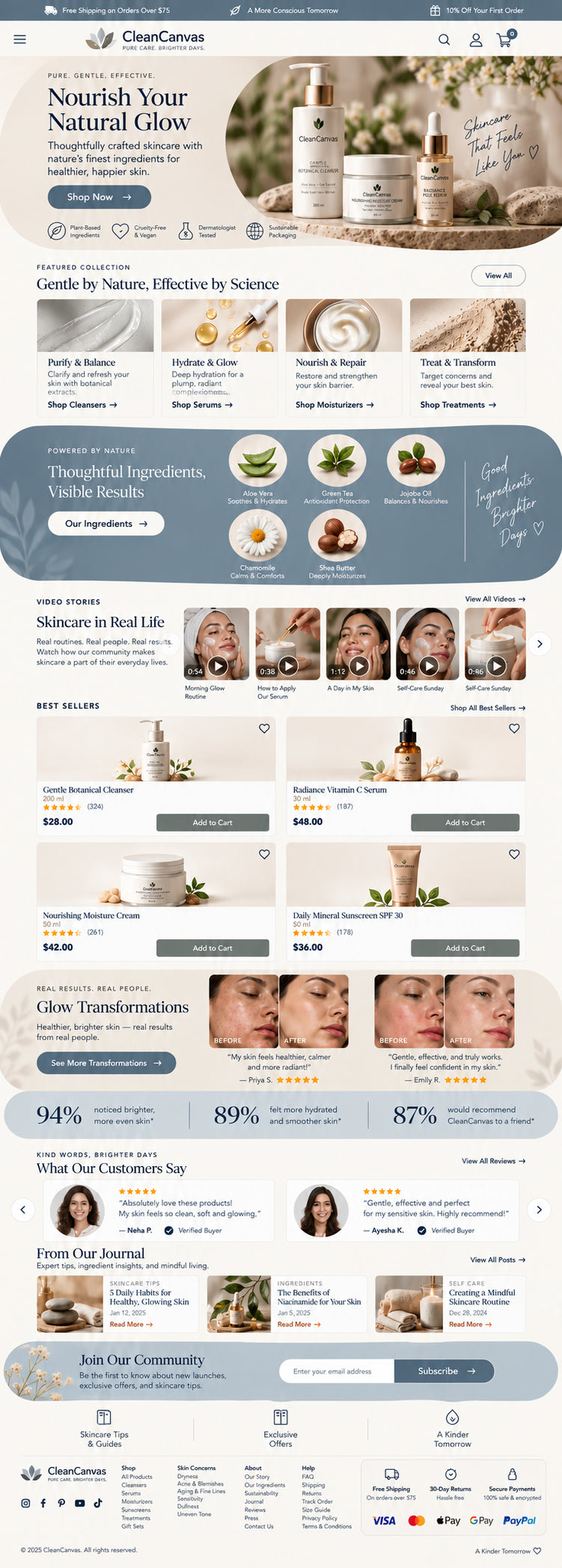 AURELLE mobile home page preview
