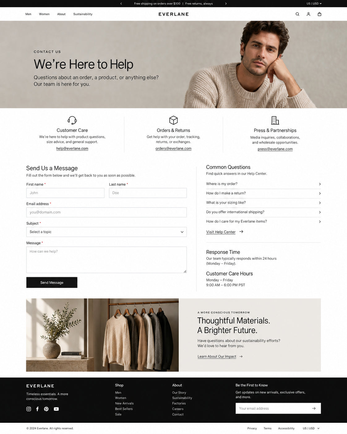 Contact preview