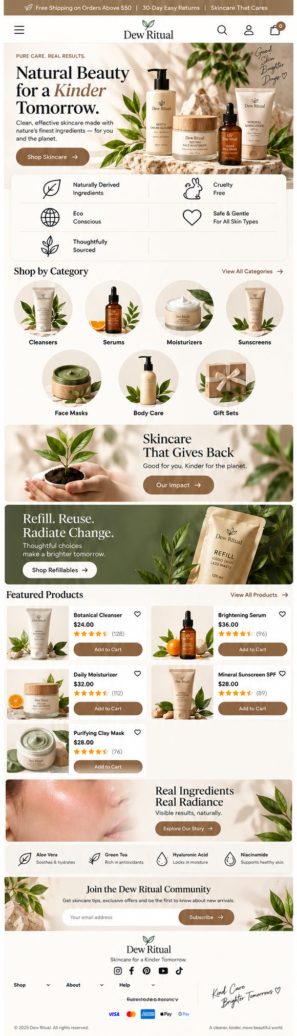 AURELLE mobile home page preview