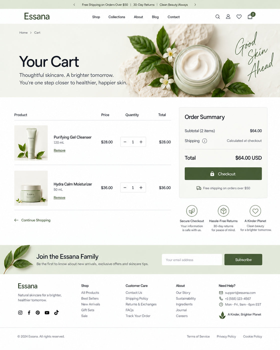 Cart preview