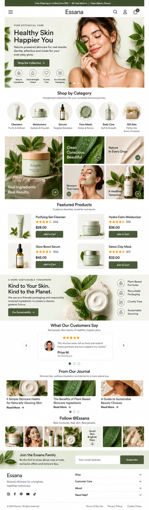 AURELLE mobile home page preview