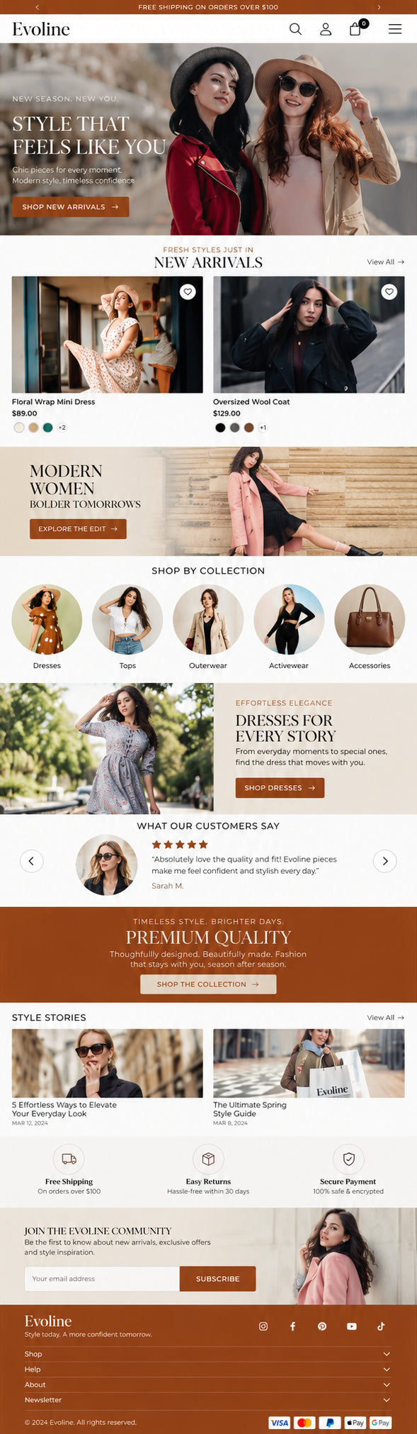AURELLE mobile home page preview