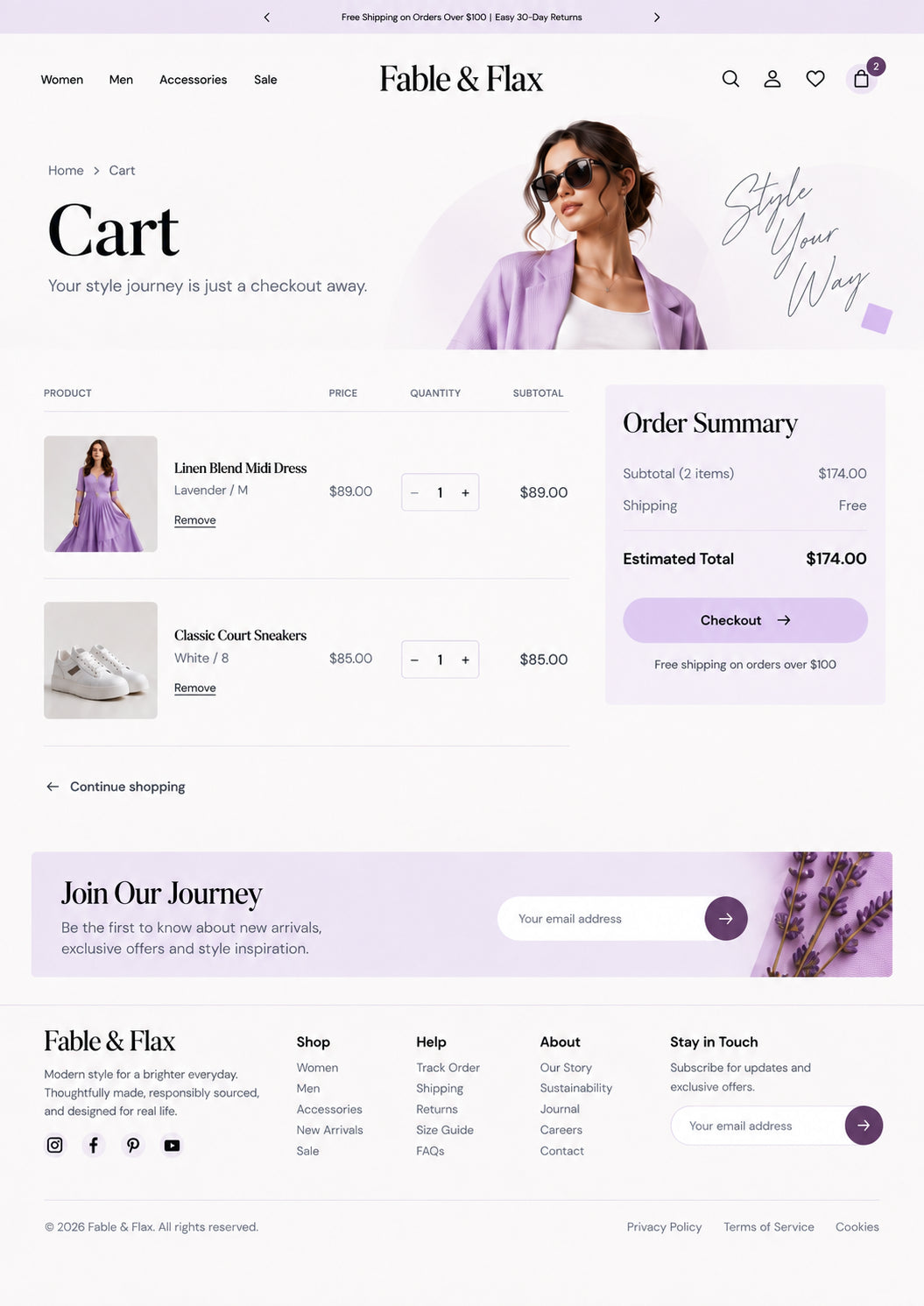 Cart preview