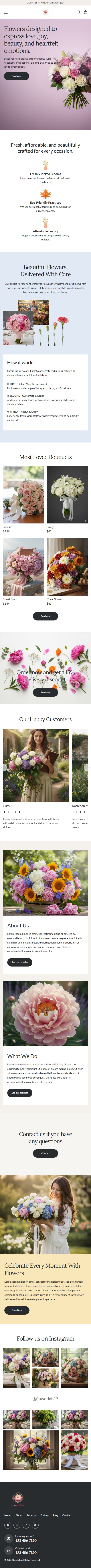AURELLE mobile home page preview