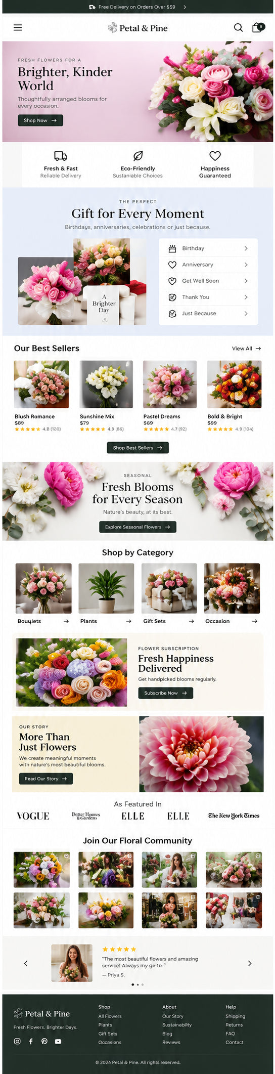 AURELLE mobile home page preview