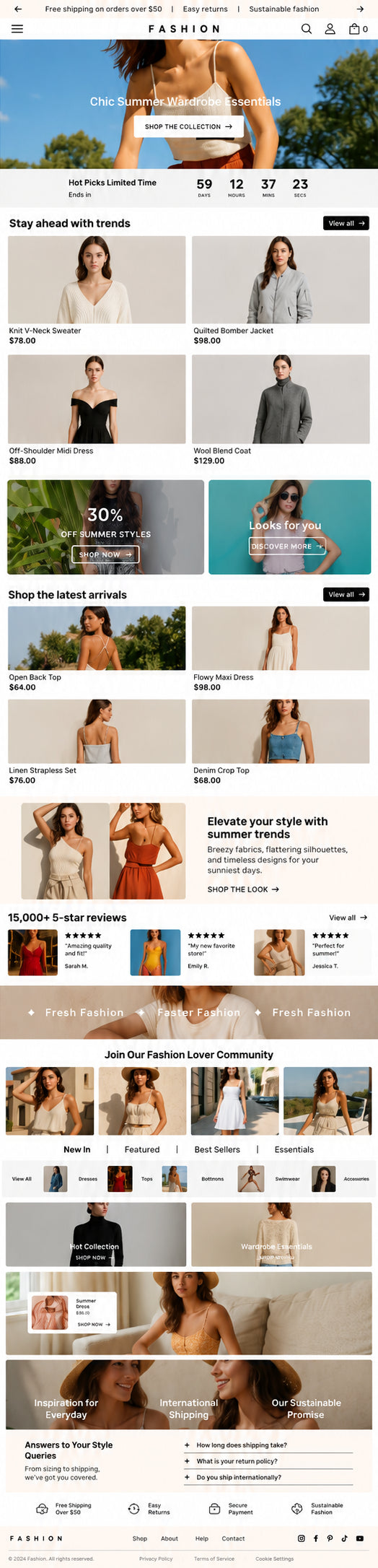 AURELLE mobile home page preview