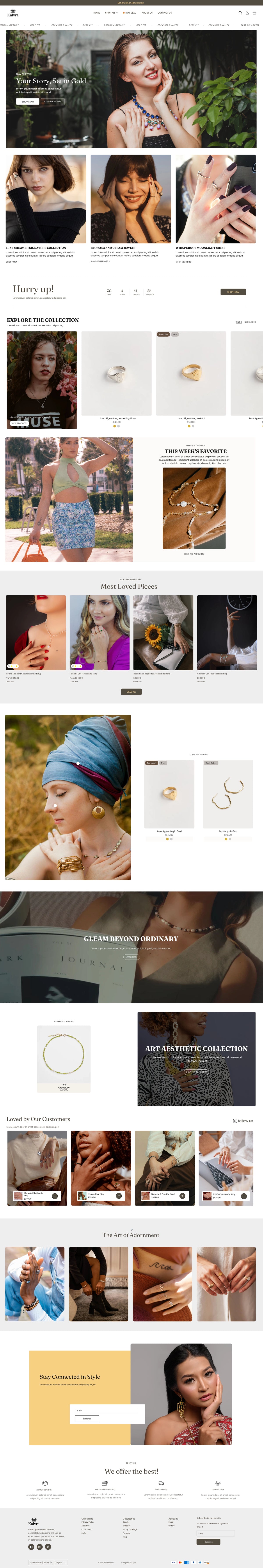 AURELLE desktop home page preview