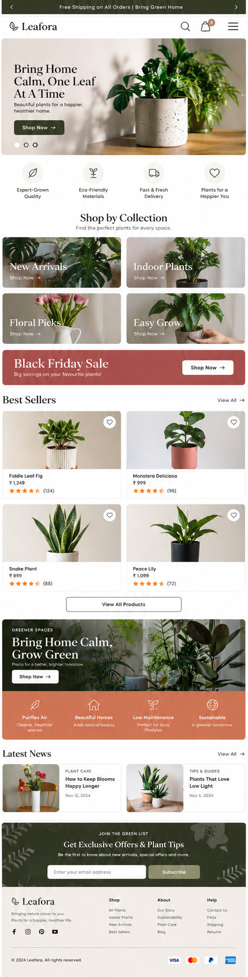 AURELLE mobile home page preview