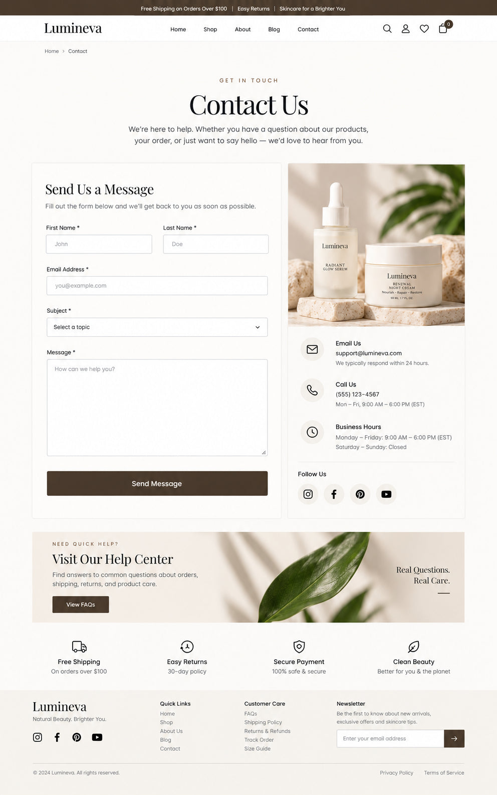 Contact preview