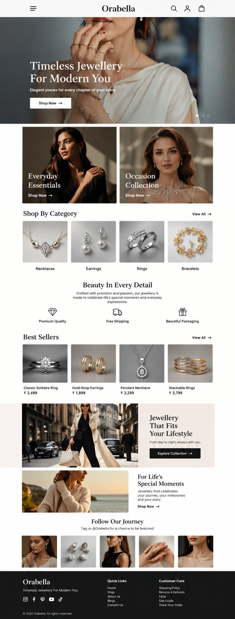 AURELLE mobile home page preview
