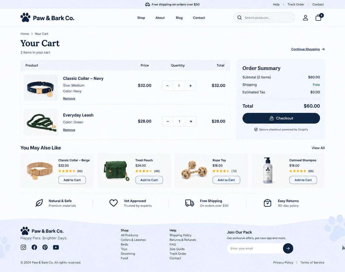 Cart preview