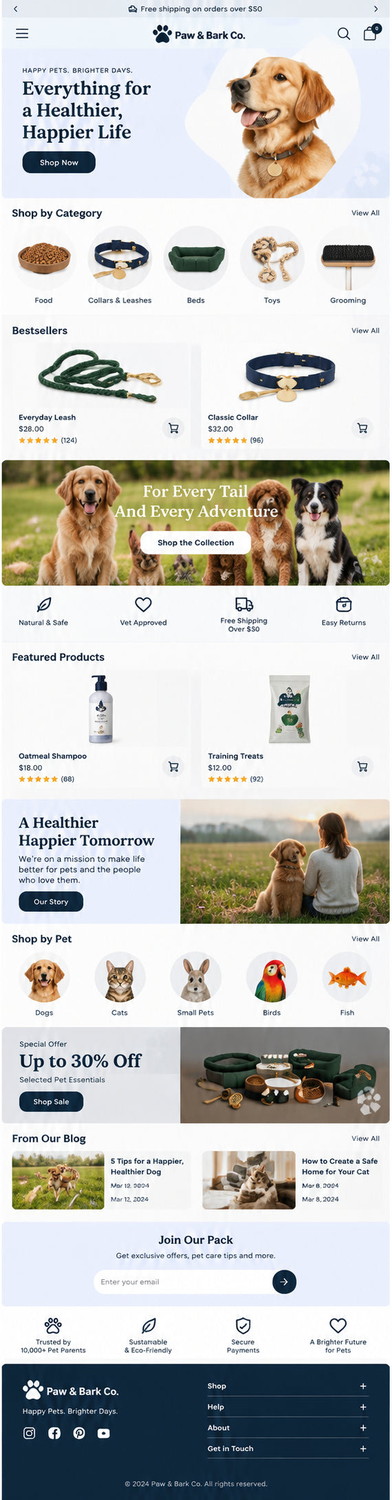 AURELLE mobile home page preview