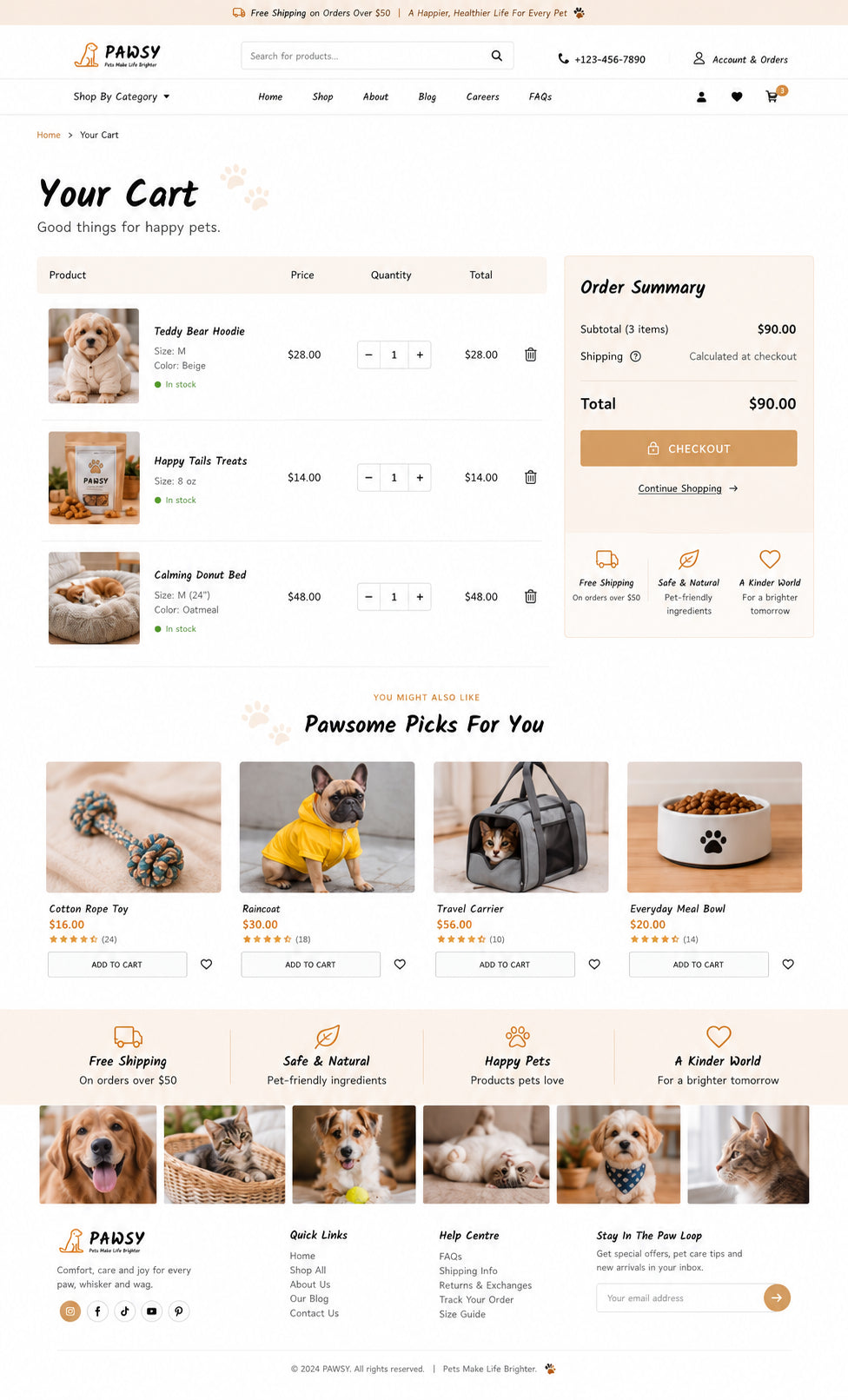 Cart preview