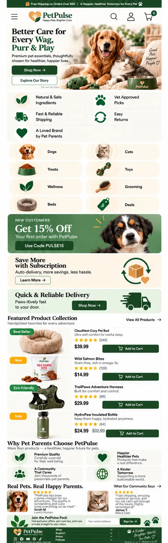 AURELLE mobile home page preview
