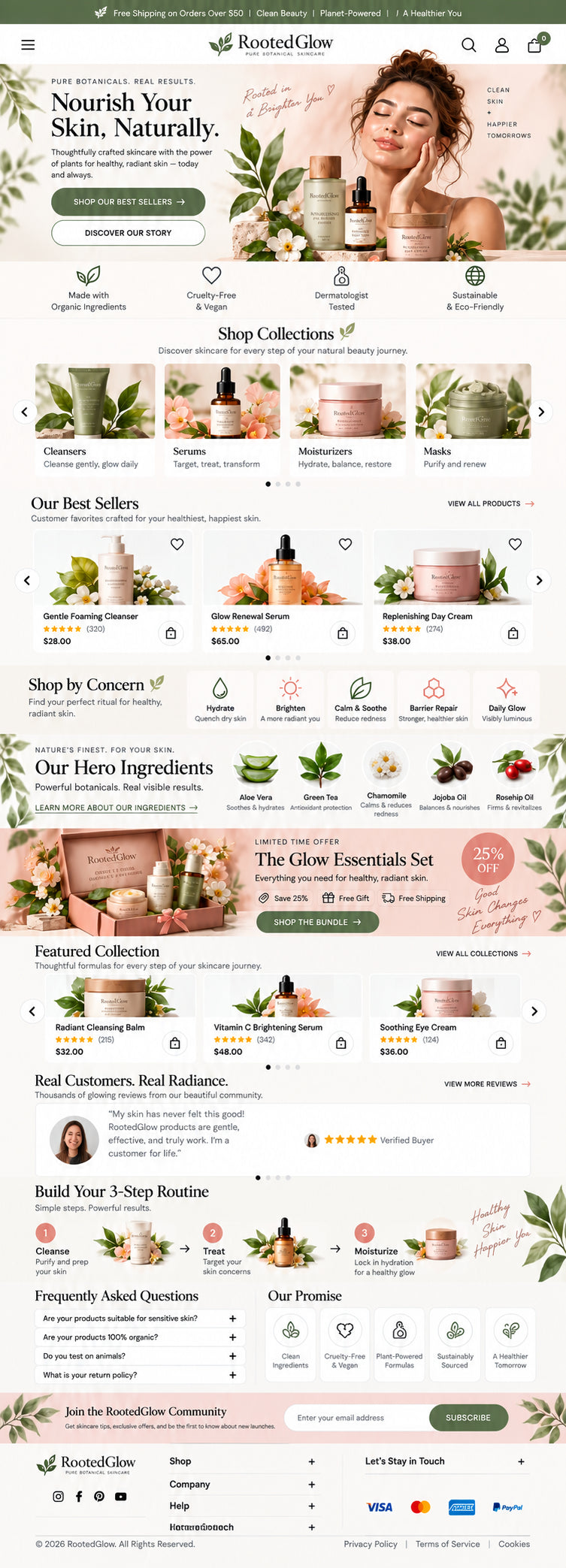 AURELLE mobile home page preview