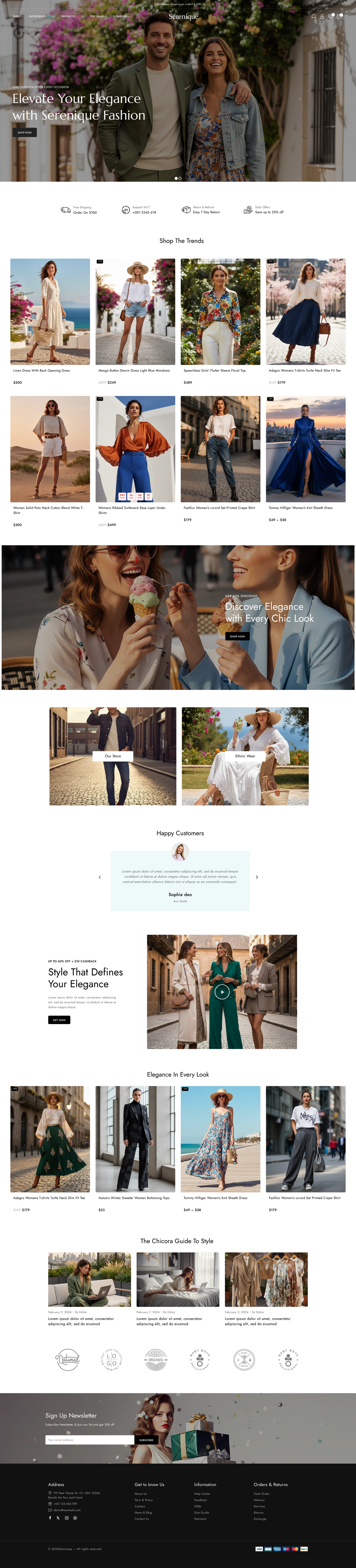 AURELLE desktop home page preview