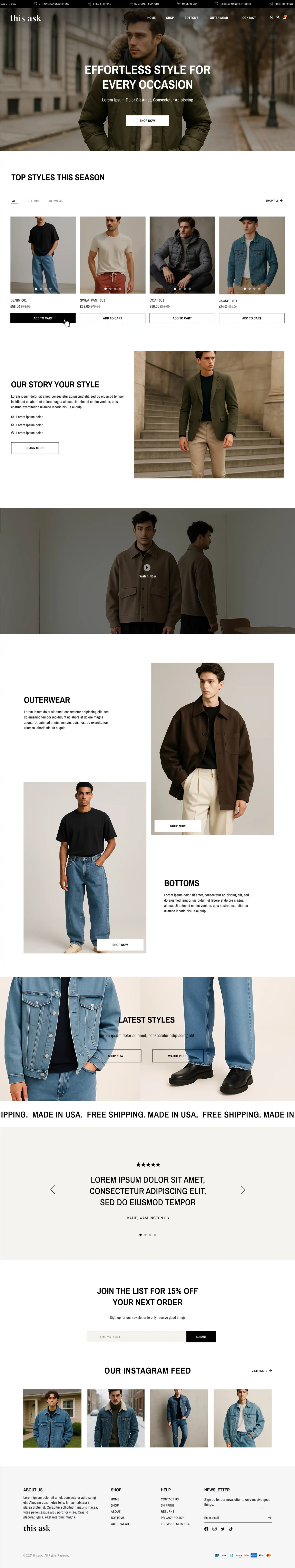 Homepage Figma Template - Thisask Men's Fashion