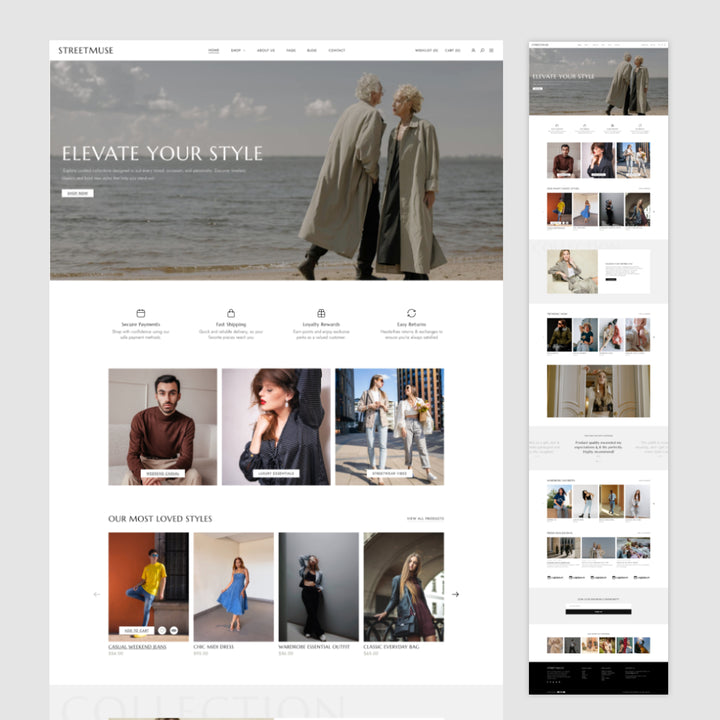 Homepage Figma Template - StreetMuse Fashion