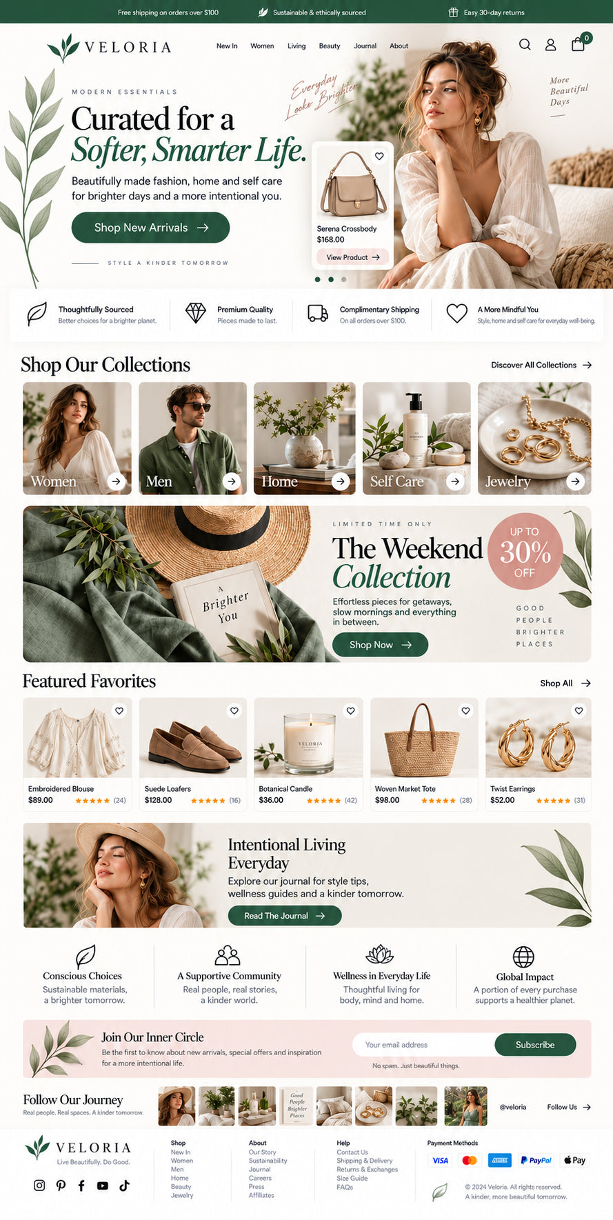 AURELLE desktop home page preview