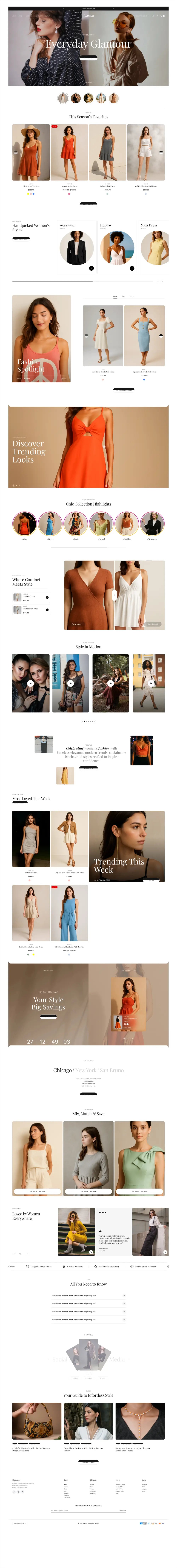 Homepage Shopify Figma Template – Women’s Wear