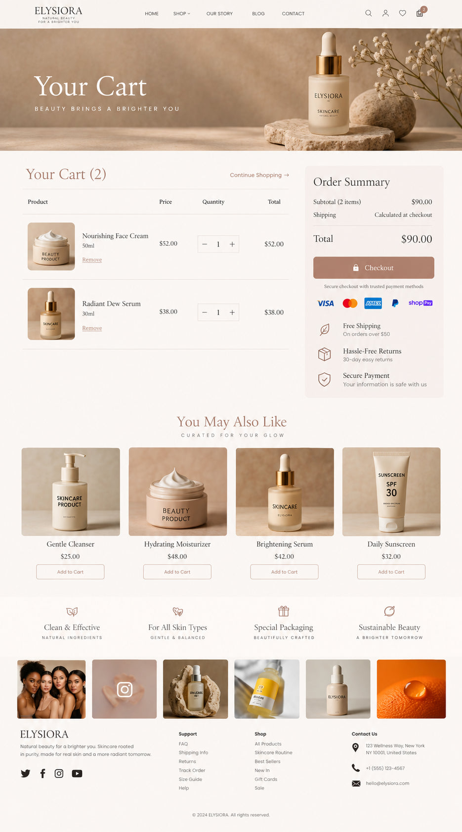 Cart preview