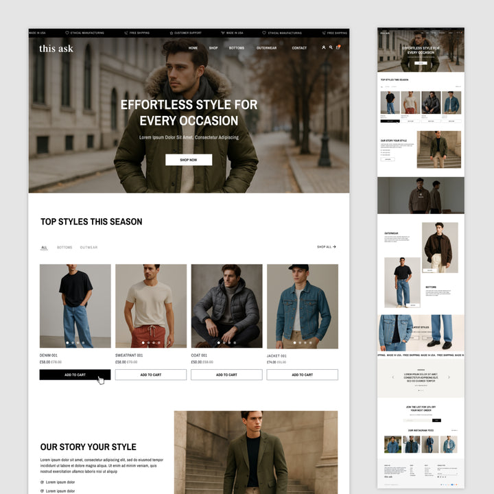 Men's Fashion Template
