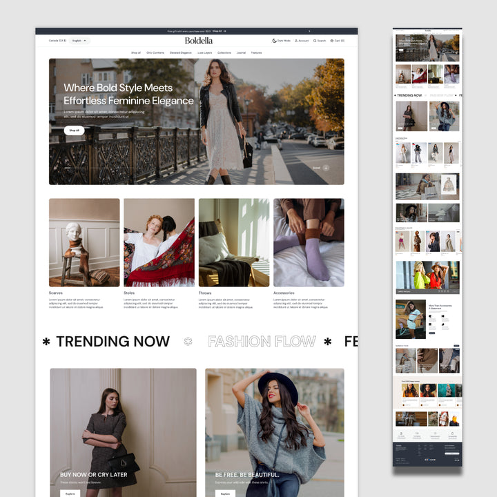 Homepage Figma Template - Boldella Fashion