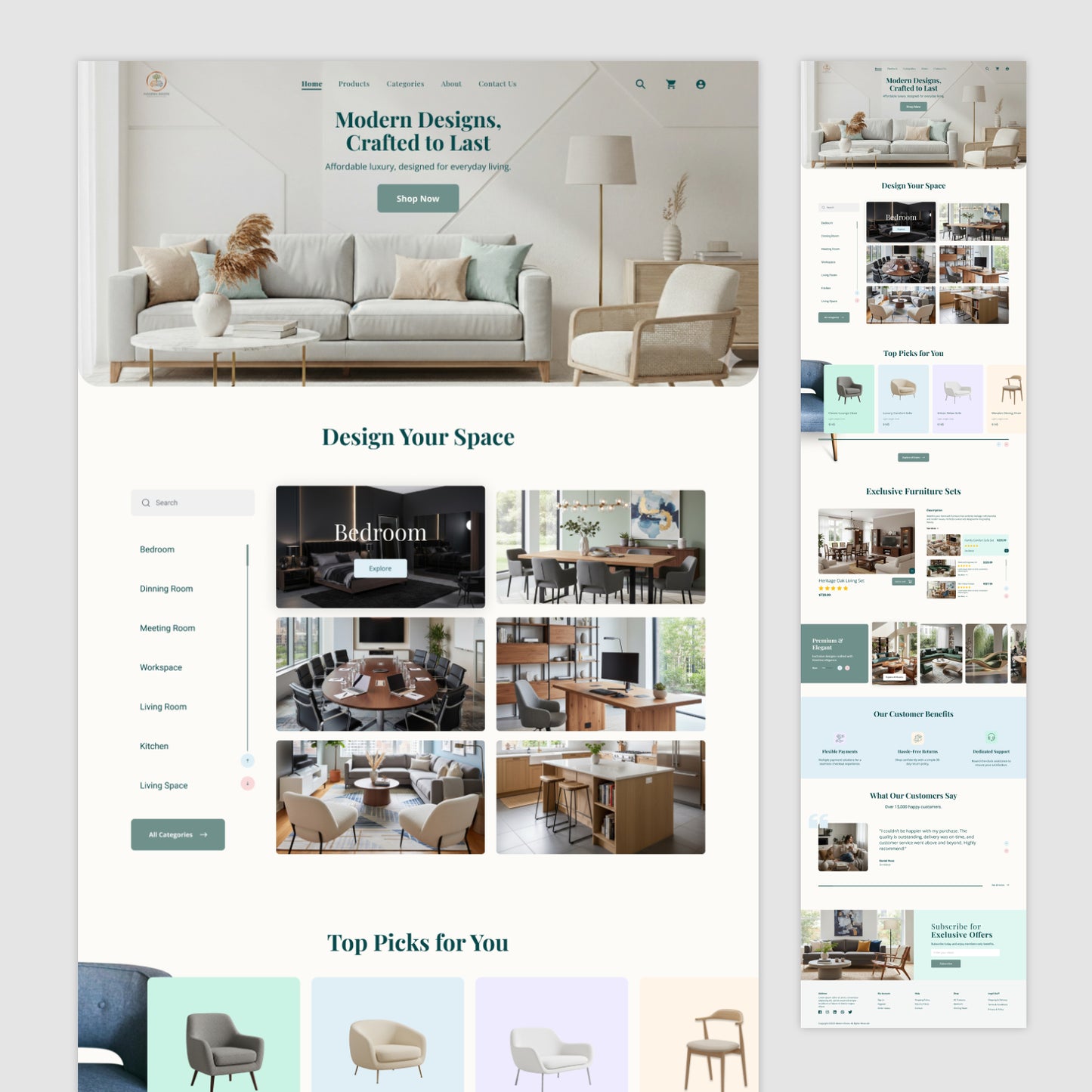 Homepage Figma Template - Modern Roots