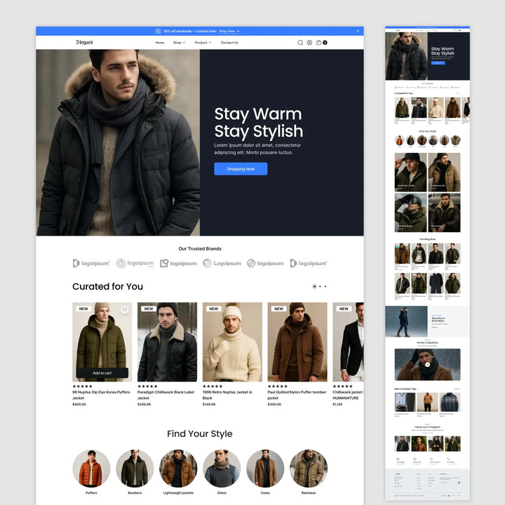 Trendy Men’s Fashion Template