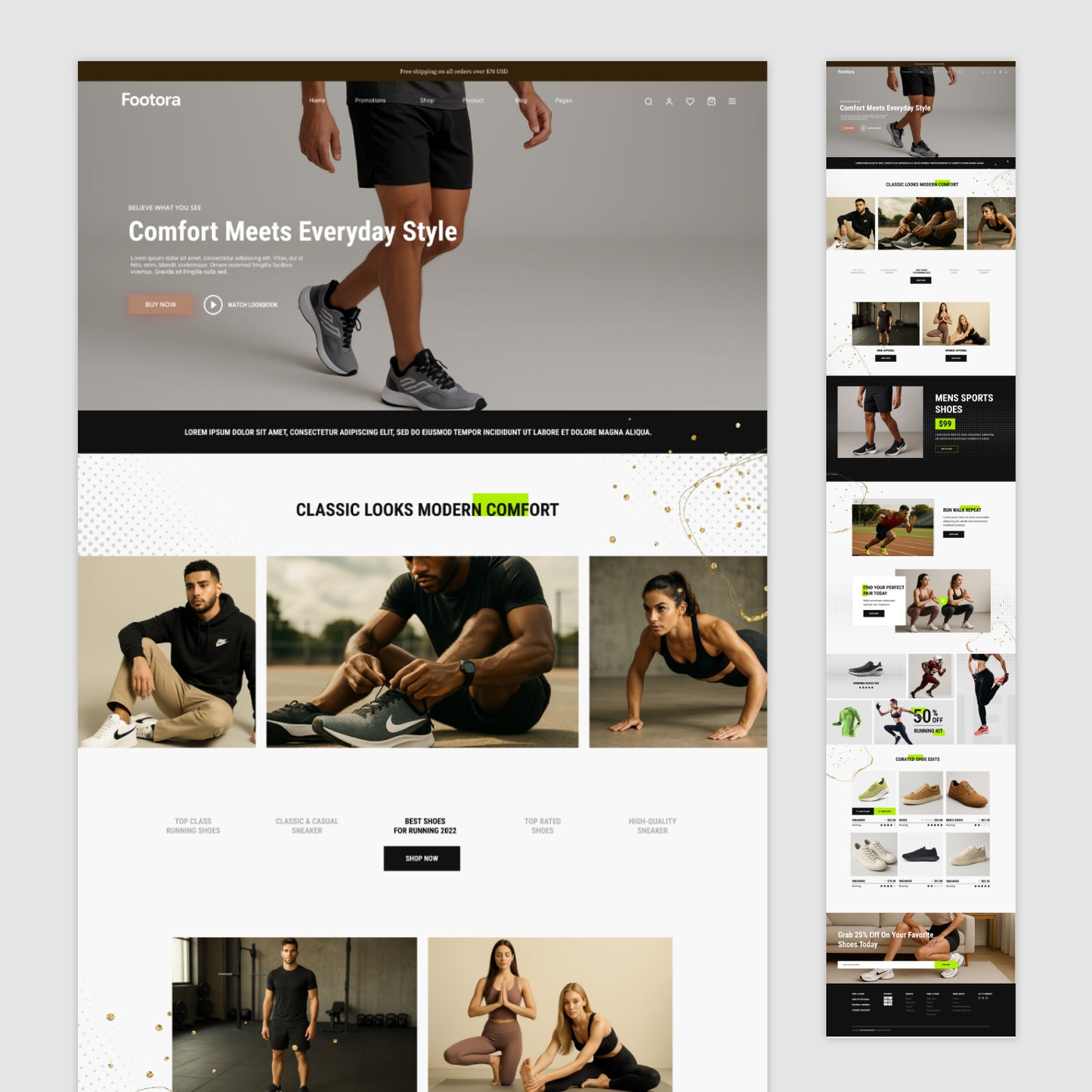 Homepage Figma Template - Footora Shoes