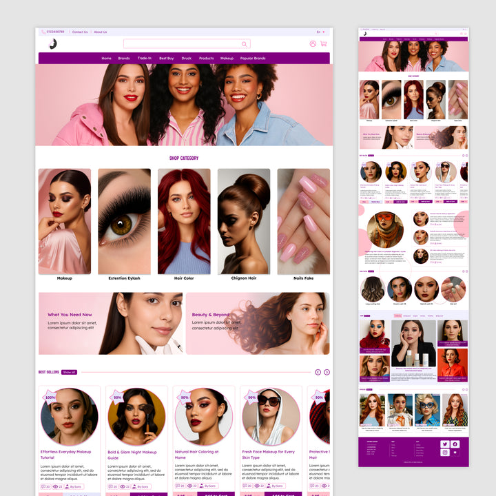 Homepage Figma Template - Beauty
