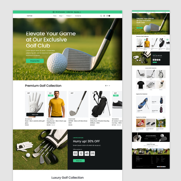 Golf Website Template